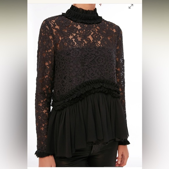 NWOT Tuckernuck Black Lace Myla Top - Picture 3 of 8